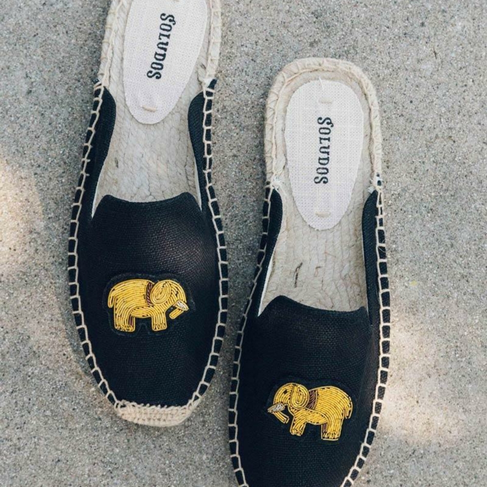 Soludos Elephant Beaded Mule
